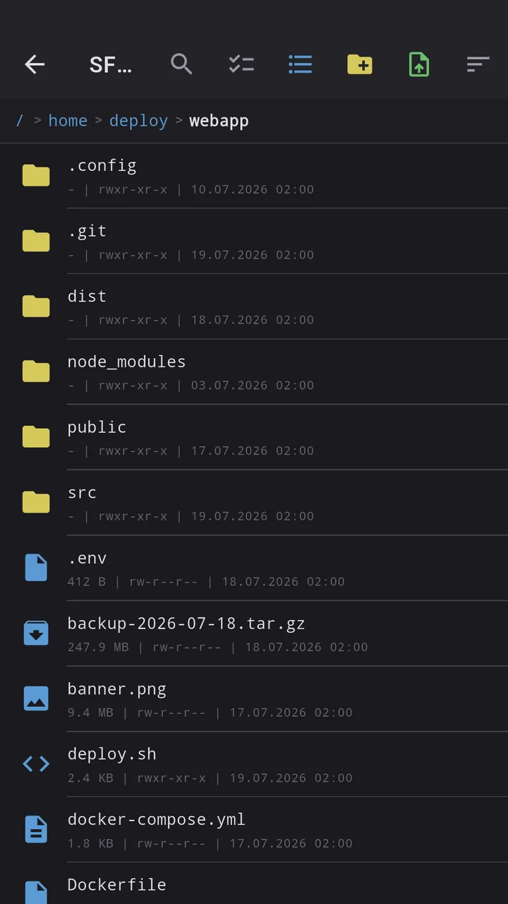 SFTP browser