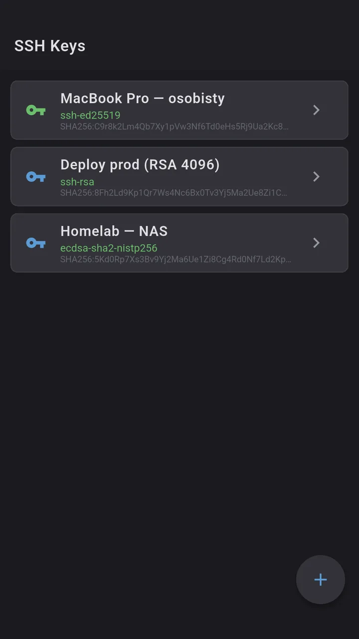 SSH keys