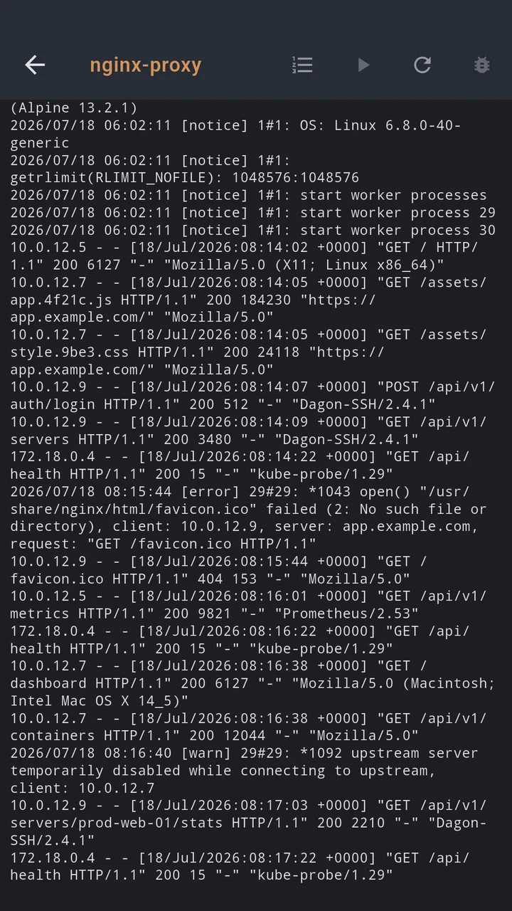 Docker logs