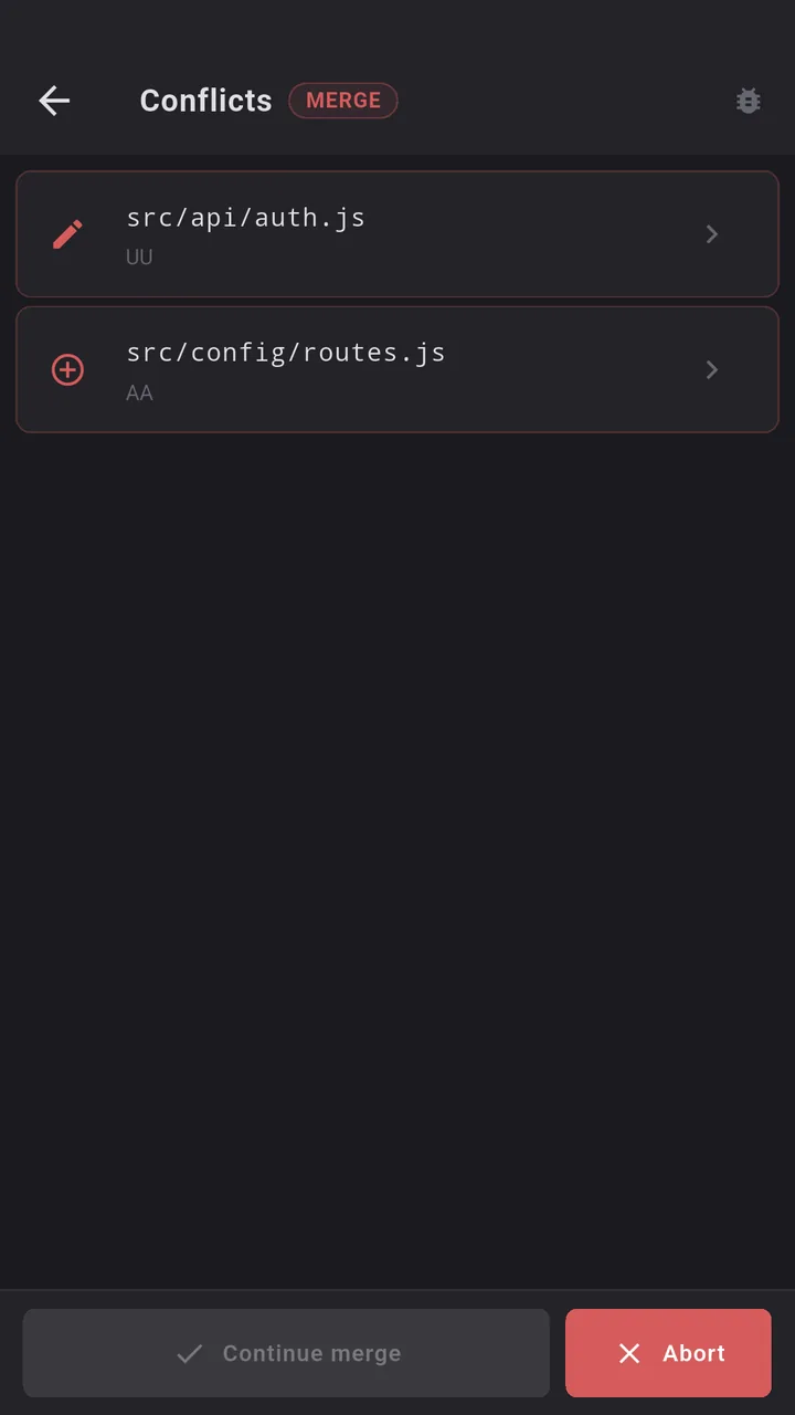 Conflict resolver
