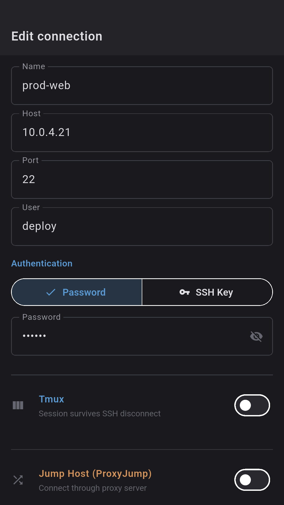 Connection setup