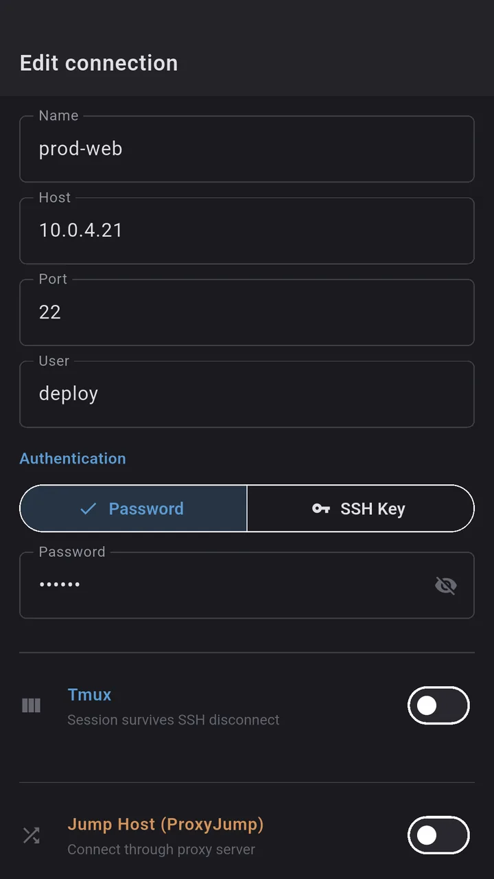 Connection setup