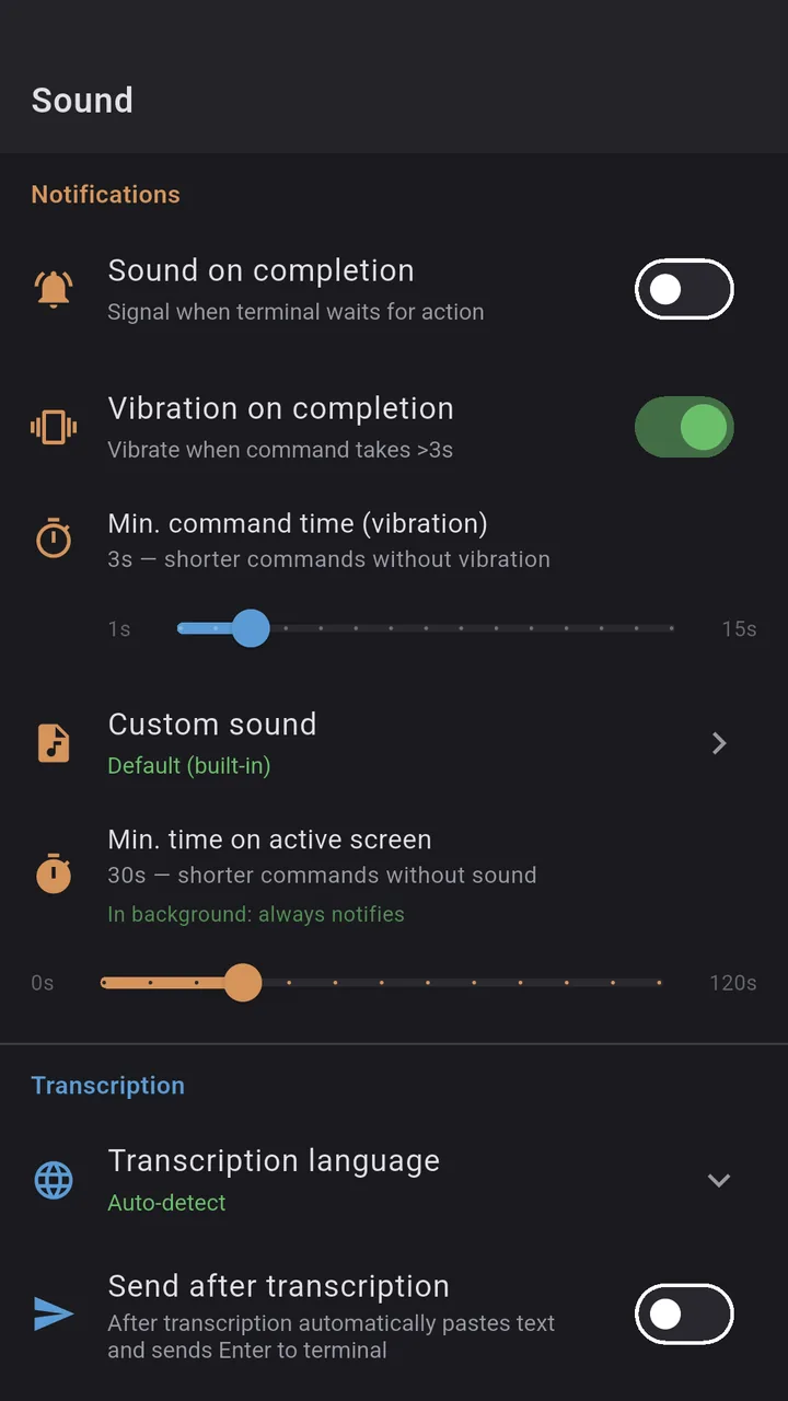 Sound & haptics