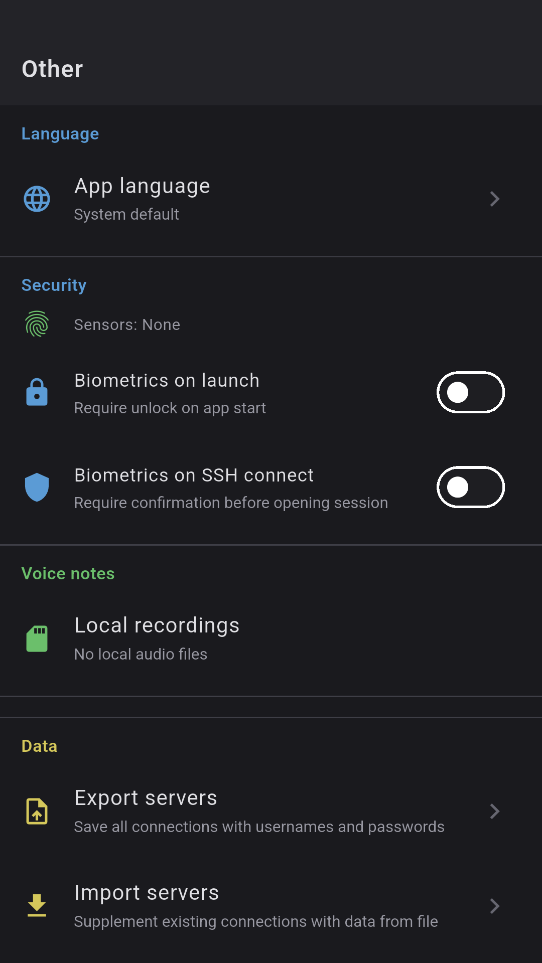 Security & data