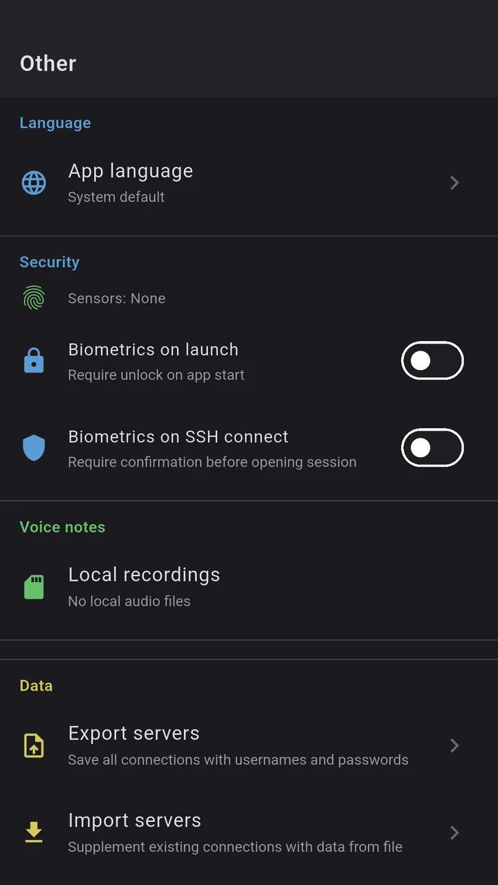 Security & data