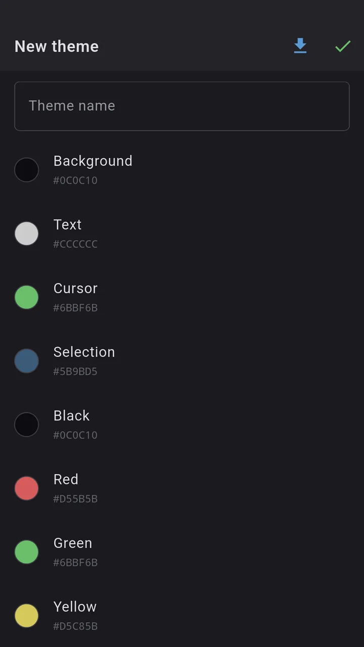 Theme editor
